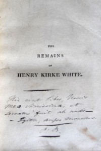 Title page of the book inscribed by Patrick Brontë. (via The Guardian)